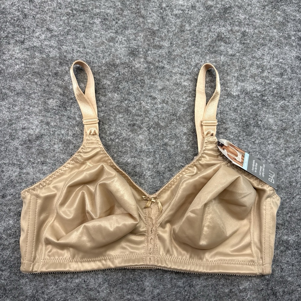 Bali Double Support wireless bra women's 36D beige cool comfort support DF3820